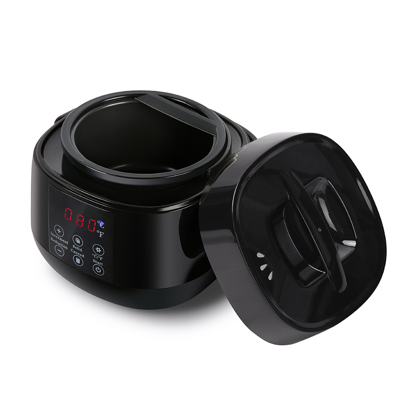 Oală mică de topire de ceară cu mâner negru