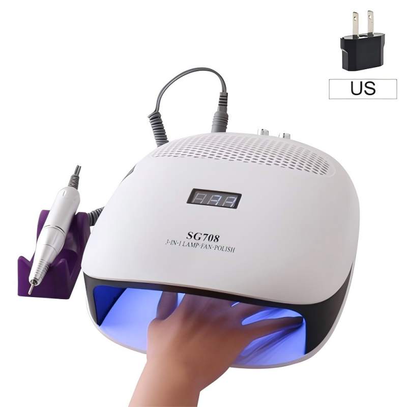Lampă de mână pentru unghii cu triplă combinație cu pernă
